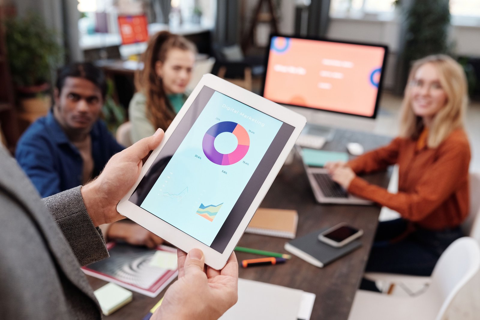 Aurleo team reviewing digital marketing analytics